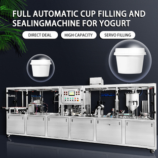 Automatic Yogurt Pudding Ice Cream Water Jelly Cup Filling Sealing Machine Yogurt Packaging Machine