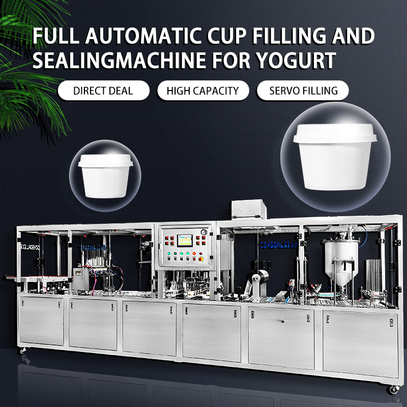 Automatic Yogurt Pudding Ice Cream Water Jelly Cup Filling Sealing Machine Yogurt Packaging Machine