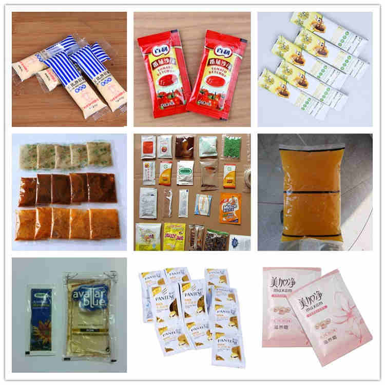 samples of Automatic vertical sachet packing machine for semi-liquid
