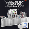 Linear Ice Cream Cup Tub Filling Sealing Packing Machine with Date Printer Made in China Factory Price