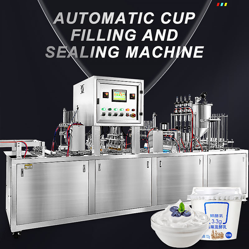 Linear Ice Cream Cup Tub Filling Sealing Packing Machine with Date Printer Made in China Factory Price