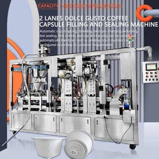 2020 New Design Low Price Automatic Single Lane Compatible Nespresso DOLCE GUSTO Coffee Capsule Filling Sealing Machine