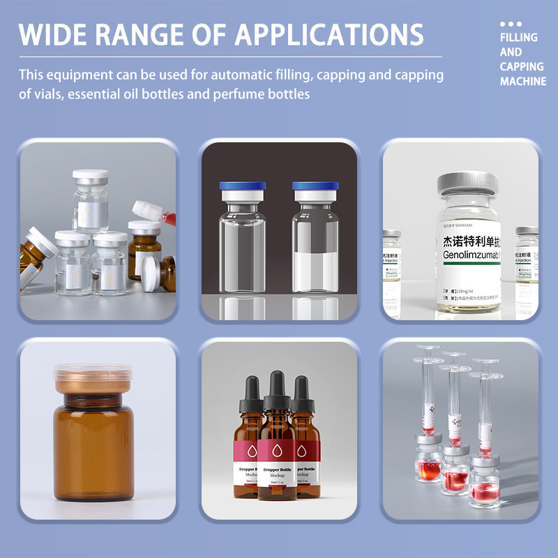 Pharmaceutical Injection Vial Filling Machine Automatic Vial Filling Plugging And Sealing Machine for 7-100ml Aseptic Vial