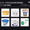 Linear Ice Cream Cup Tub Filling Sealing Packing Machine with Date Printer Made in China Factory Price