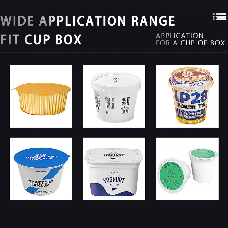 Linear Ice Cream Cup Tub Filling Sealing Packing Machine with Date Printer Made in China Factory Price