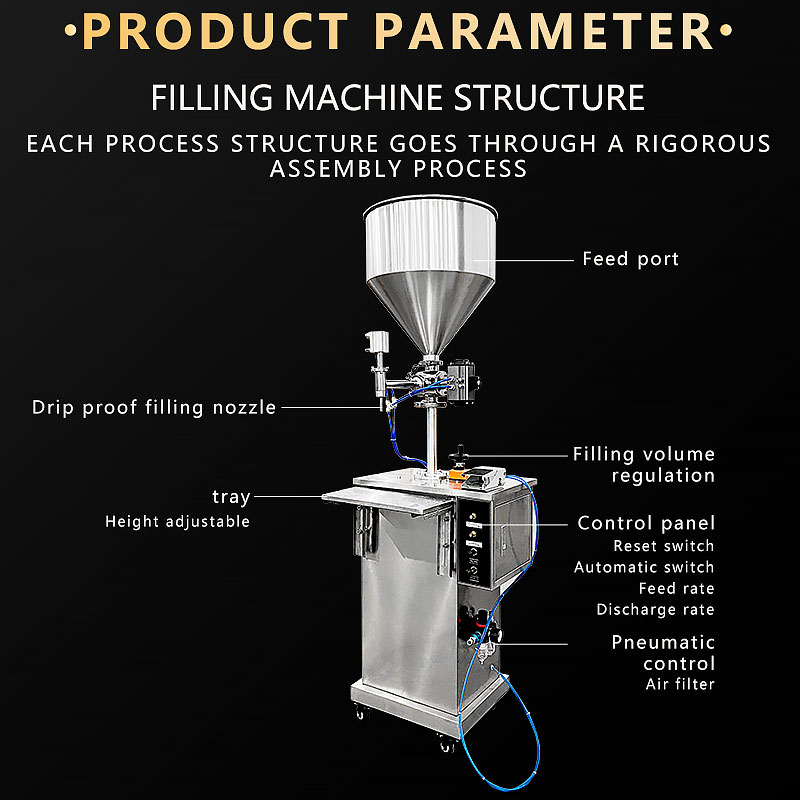 High Quality Factory Price Vertical Honey,gel, Small Quantitative Filling Cream Liquid Machines 0.4-0.6mpa Foot Pedal 8000BPH