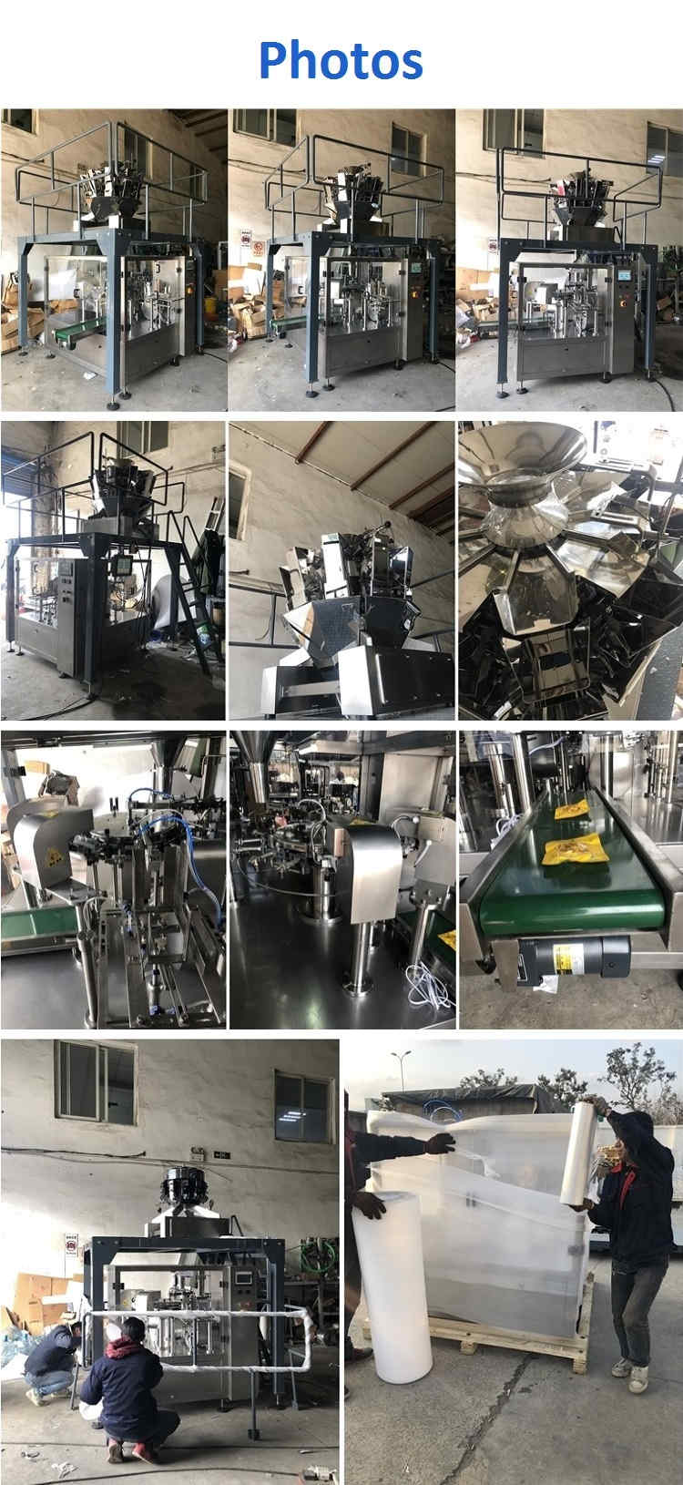 photos of Automatic rotary bag packing machine with multi heads weigher
