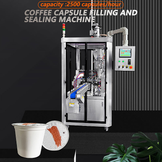 Capsule Powder Filling Machine Nespresso K Cup Coffee Capsule Heat Sealing Filling Machine