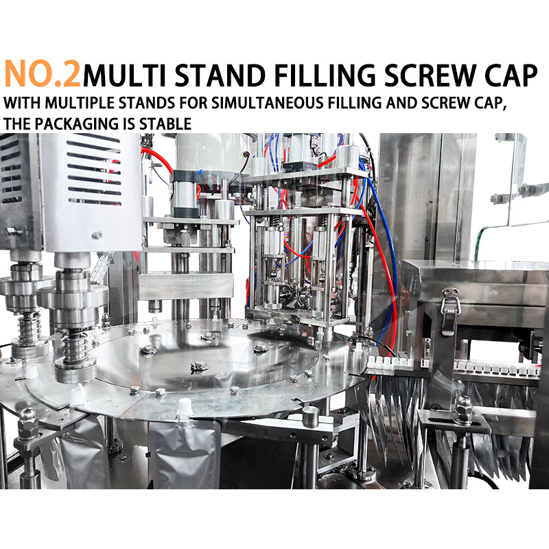 Jelly Doypack Beverage Spout Pouch Filling Capping Machine
