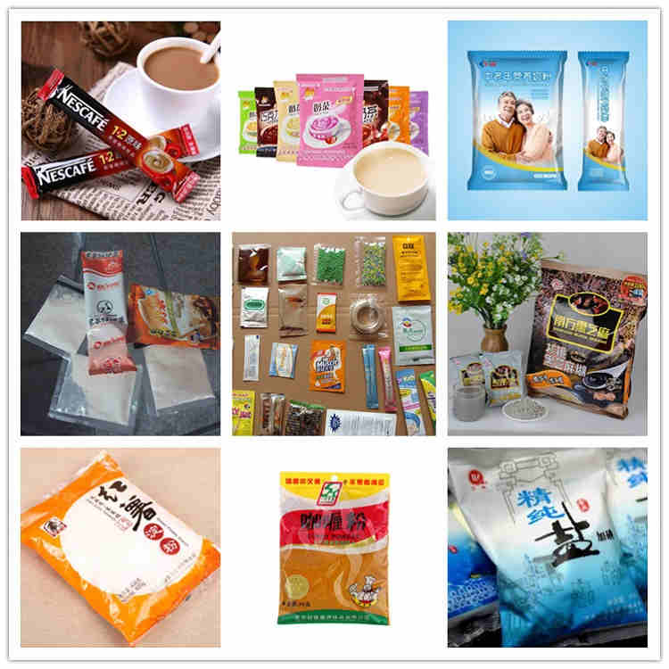 samples of Automatic vertical sachet packing machine for powder