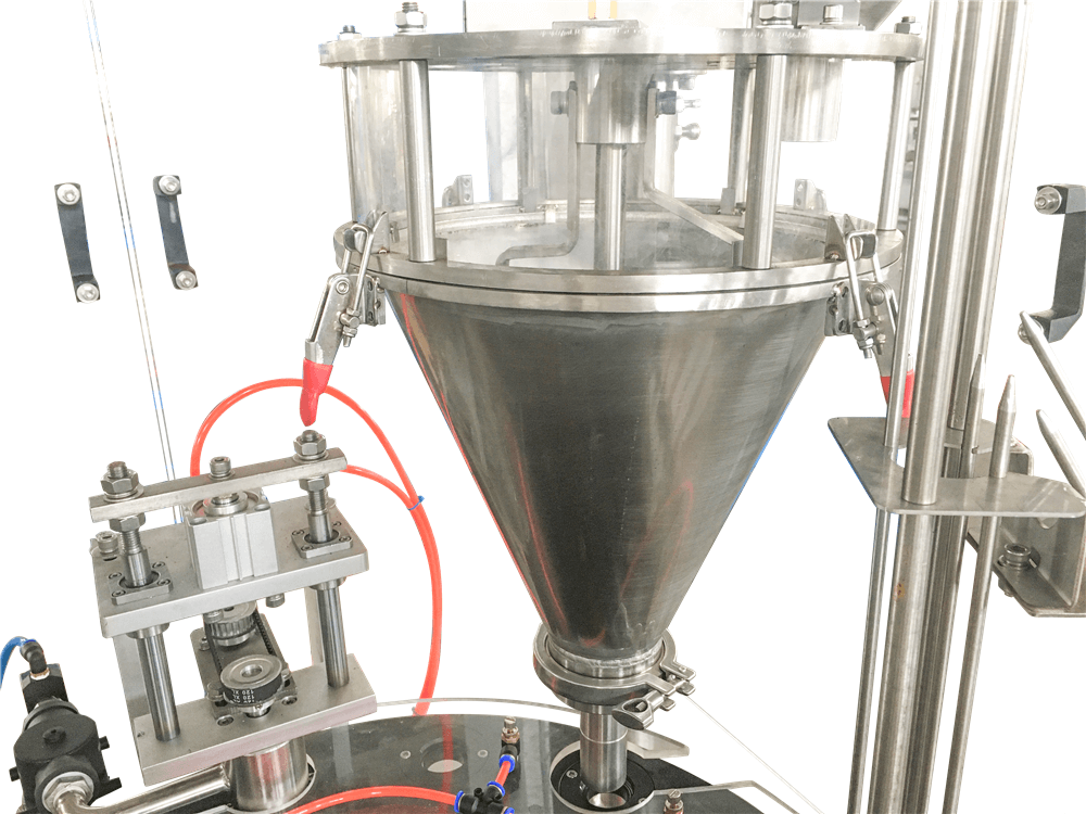 Rotary Automatic KFZ-1 Aluminum Nespresso Coffee Capsule Filling And Sealing Machine