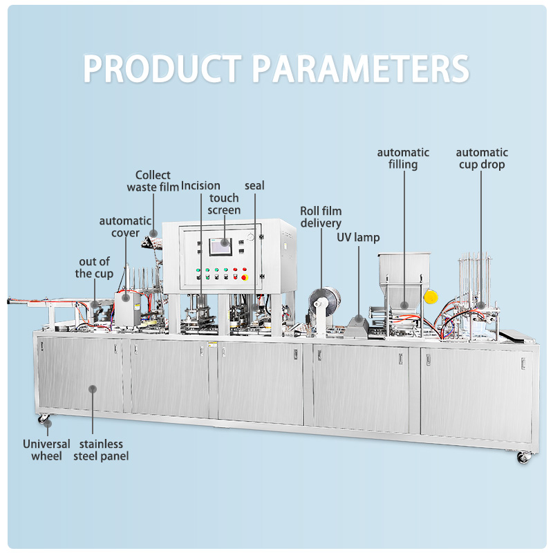 Commercial pneumatic popcorn jelly yogurt K cup filling sealing packing machine