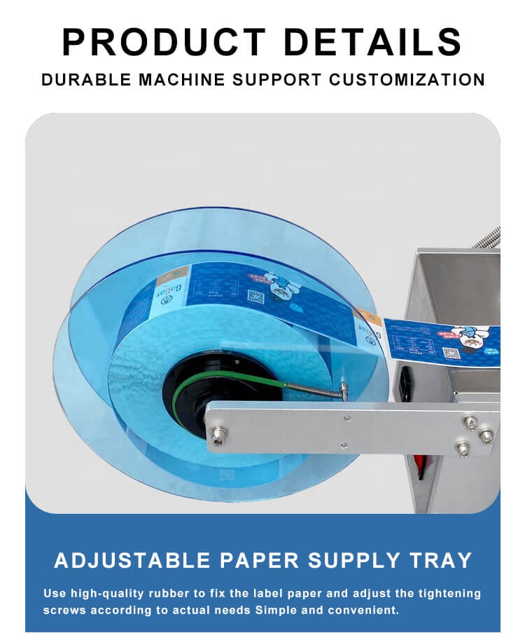 Small Semi Automatic Manual Labeling Machines for Round Food Beer Bottles Jars Cans with Coding Date Function