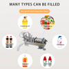 Semi automatic double head water bottle filling machine liquid 50ml
