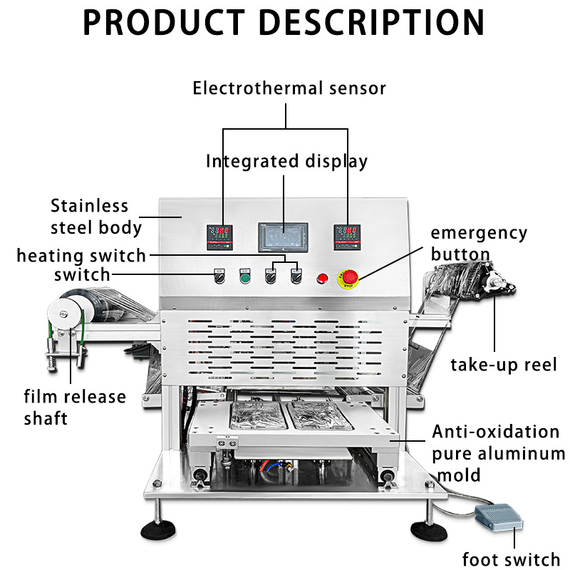 Table top stainless steel semi automatic sandwich tray sealing machine sealer machine in China