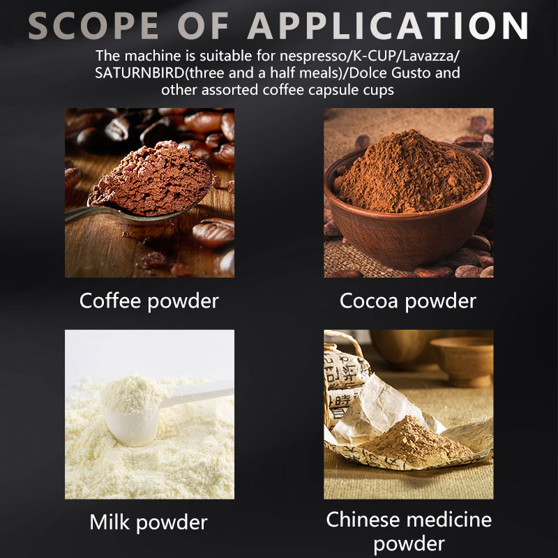 Capsule Powder Filling Machine Nespresso K Cup Coffee Capsule Heat Sealing Filling Machine